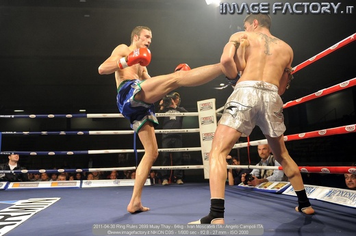 2011-04-30 Ring Rules 2699 Muay Thay - 64kg - Ivan Moscatelli ITA - Angelo Campoli ITA